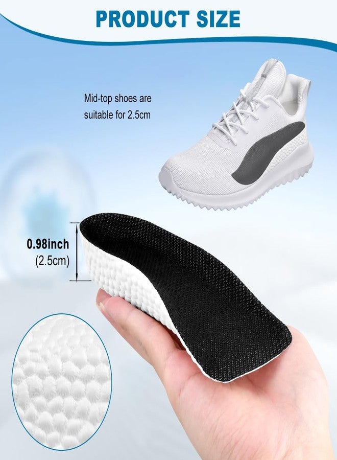 BNYTXV 2 Pairs Shoe Lift Height Increase Insoles for Men and Women, Shoe Insert Height Boosters Arch Support Orthotic High Cushions (2.5cm) - Image 2